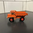 Vintage 1960s Lesney Matchbox Orange Red Wheels Black Tires Mack Dump Truck 28D