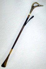 Vintage Long Handled Shoe Horn with Bone or Antler Handle, 24 inch