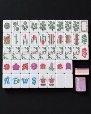 Purple Pearl Mahjong Set American Beautiful Garden Oh My Line Design