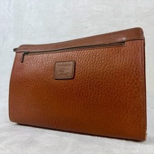 Burberry Nova Check Burberrys Canvas Clutch Bag Brown W28cm Men Used Bag Japan