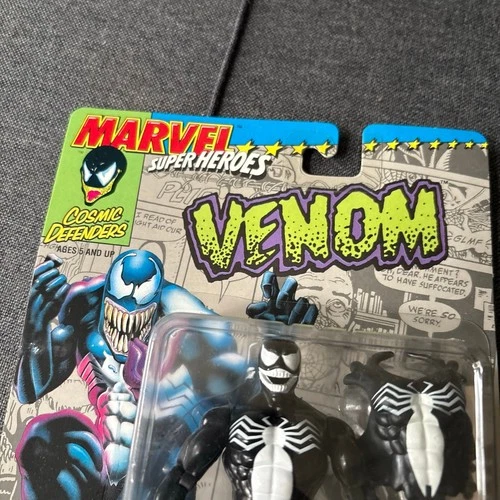 Venom Flicking Tongue Marvel Cosmic Defenders Action Figure - Vintage 92 SEALED image 3