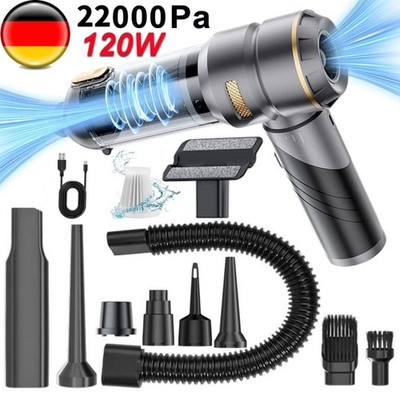 4in1 22000Pa Mini Akku Handstaubsauger Kabellos Auto Staubsauger Stark Haushalt