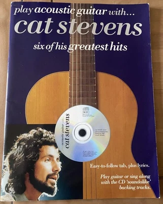 Partition play acoustic guitar with CAT STEVENS 6 titres avec CD backing tracks - Photo 1/4