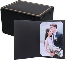 100 Count Photo Folders for 4x6 or 5x7 Pictures, Paper Picture Frames, Cardbo...