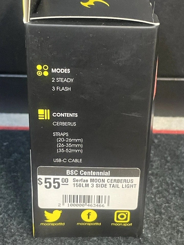 Luz trasera Moon Sport Cerberus 150 lúmenes 3 direcciones Foto 4 de 4