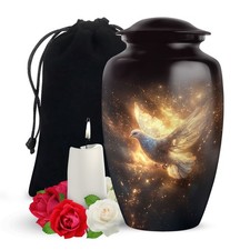 Flying Dove Large Funeral Urns for Human Ashes Adult Woman 10 Inch 