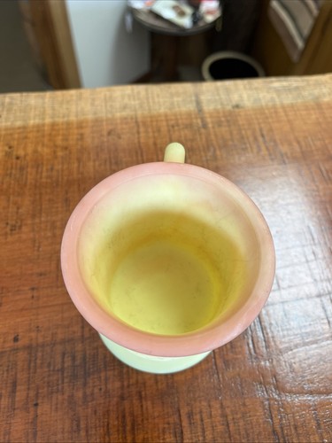Fenton Burmese Butterfly Mug From FAGCA 1985 *Glows! - Picture 3 of 6