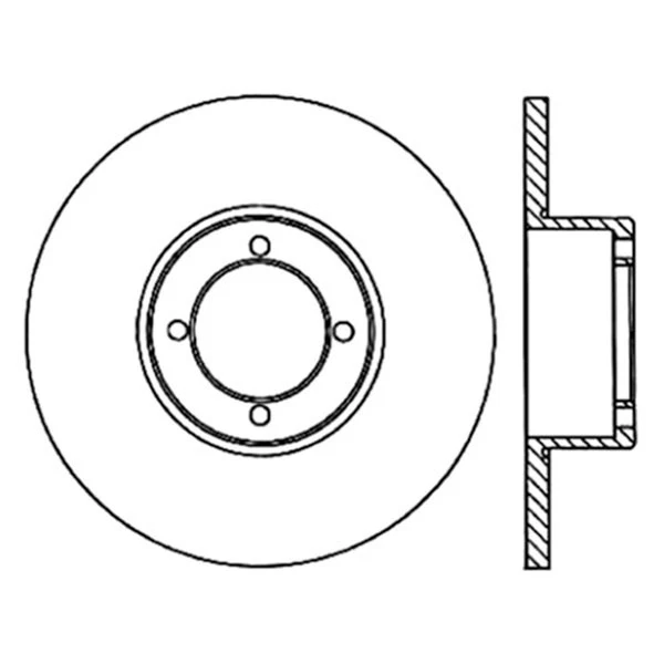 For BMW 2002tii 1971-1974 Centric Premium Plain Solid Front Brake Rotor Foto 2 de 4