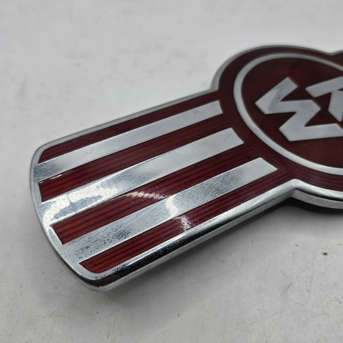 KW Kenworth Capucha Nariz Emblema KENWORTH LaFRANCE Rojo Centro Cromo 8.25" - Imagen 4 de 15