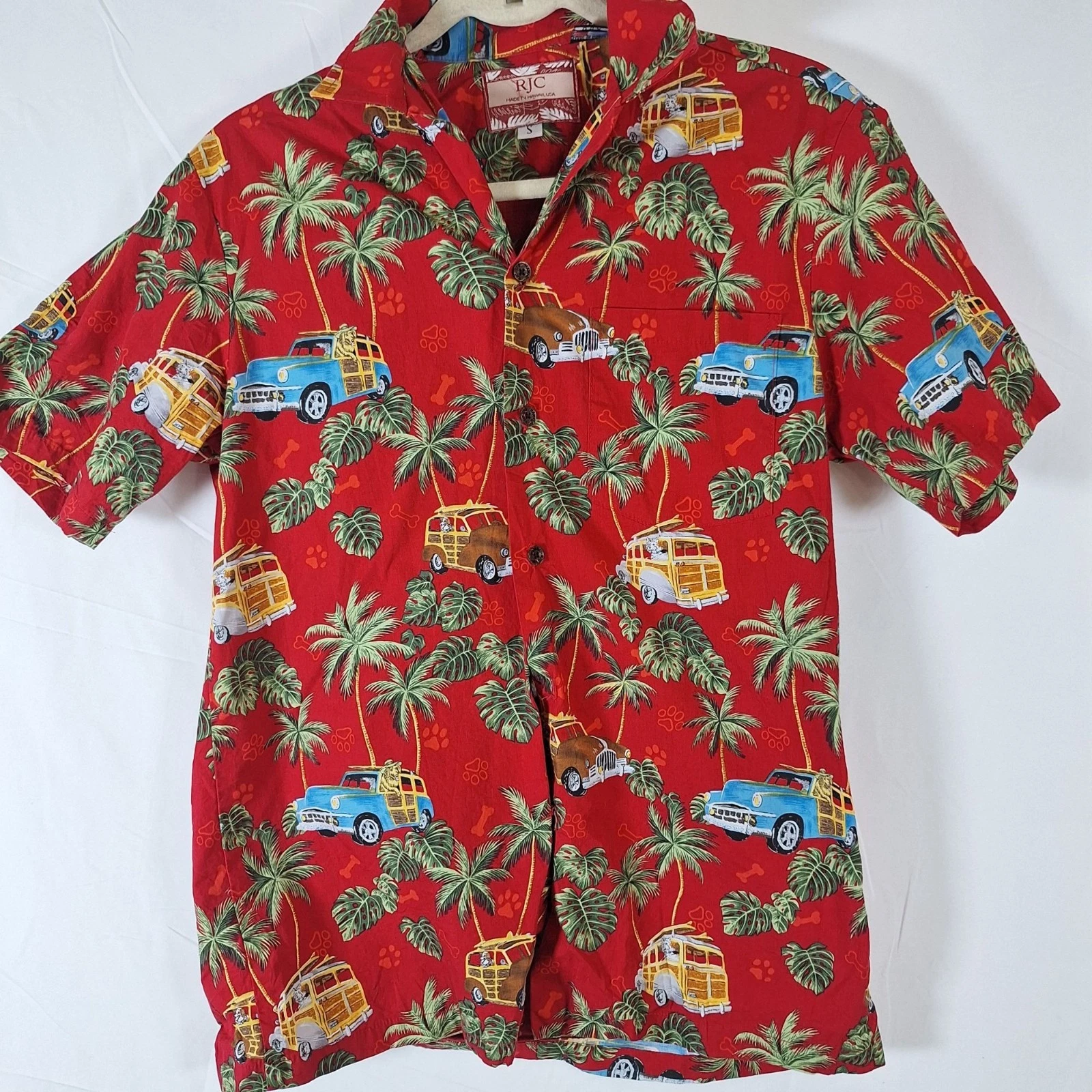 RJC Hawaiin Button Down Shirt Made in USA size Small
