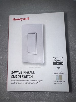 Honeywell Z-Wave In-Wall Smart Fan Control White/Light Almond Sealed Box