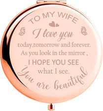 Valentines Day Mirror Gifts for Her Wife, Gift for Wife from Husband to My Wife