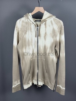 Great SS  2016 Balmain cotton tie-dyed zip-up hoodie Size Large
