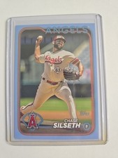 2024 Topps Update Father's Day Blue Baseball Card, Chase Silseth, #49/50