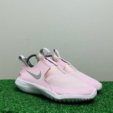 Nike Flex Runner Girls Shoes Sneakers AT4662-609 Pink/White Metallic Silver 7Y