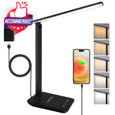 LED Desk Lamp Touch Control Black 30W Cool Ambient Lighting Wireless Remote