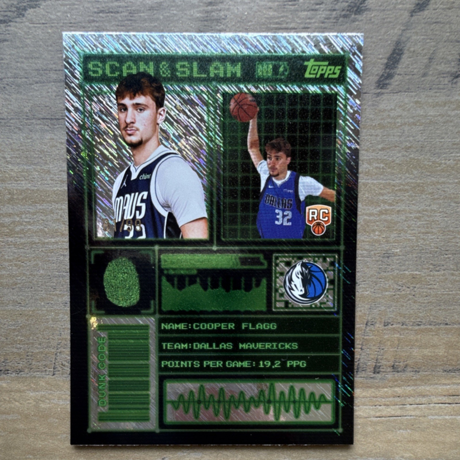 Topps 2025 Cooper Flagg Scan & Slam RC Shimmer /99 #SS-26 Target Exclusive