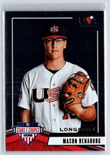 2019 Panini USA Baseball Stars & Stripes 82 Mason Denaburg Longevity Card