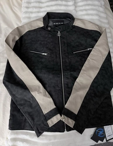 CEEC.LA Black/Beige Biker Jacket, Size M, 100% Authentic! And 50% off retail! - product listing photo
