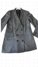 Mango MNG Women's Blazer Jacket Size Midium Gray Long Sleeve