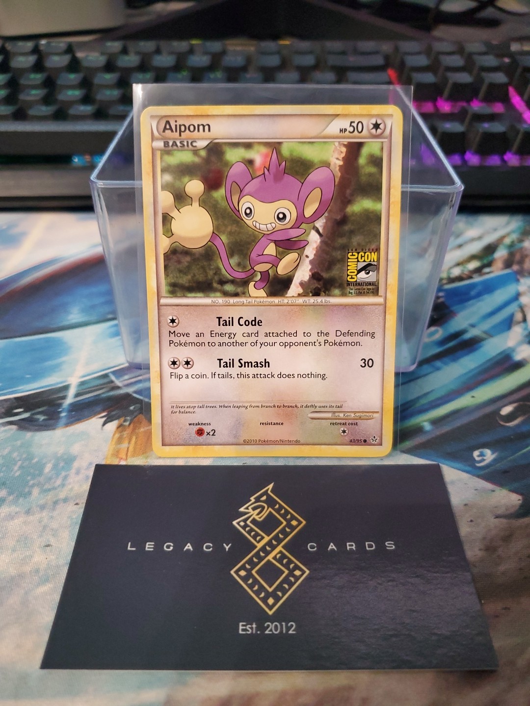 Aipom 43/95 - Unleashed San Diego Comic Con Stamped Promo - Pokémon TCG (NM)