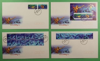 DR WHO 2004 AUSTRALIA CHRISTMAS ISLAND 4 FDC NEW YEAR MONKEY R79441