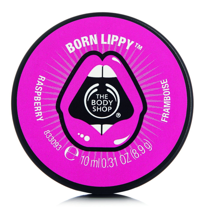 (NEW) The Body Shop BORN LIPPY Raspberry Lip Balm 10ml - (Discontinued Product)