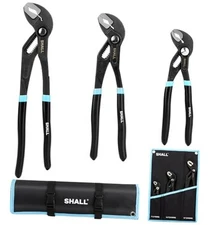  3-Piece Groove Joint Pliers Set (12, 9-1/2, 7 Inch), 3PCS Push-Lock Pliers