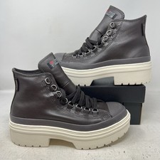 Converse Chuck Taylor All Star Lugged Heel Platform Leather Brown Womens 8.5