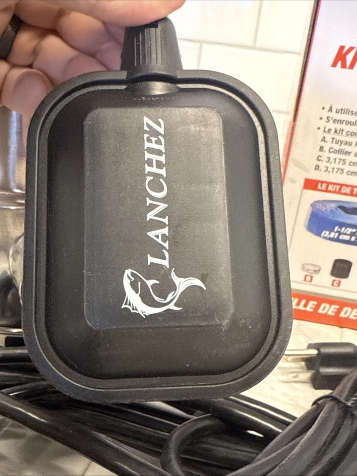 Bomba de sumidero de acero inoxidable Lanchez de 1,6 HP con interruptor de flotador automático y kit de descarga Foto 4 de 4