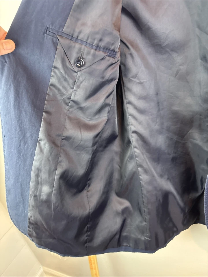 Blazer Abrigo Deportivo Polo Ralph Lauren Talla Mediana Azul Sin Estructura Azul Marino  Foto 4 de 4