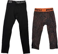 Telaleo EPro Russel DriPower 360 Compression Pants Boys Logo Tights Youth Large