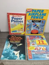 Paper Airplance building lot of 4, some pages missing