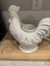 Scentsy Chanticler Wax Warmer White Rooster French Country Farmhouse Retired