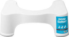 the Original Bathroom Toilet Stool, 7 Inch Height, White