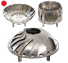FEUERSCHALE FALTBAR EDELSTAHL  CAMPING OUTDOOR ANGELN WANDERN 33650