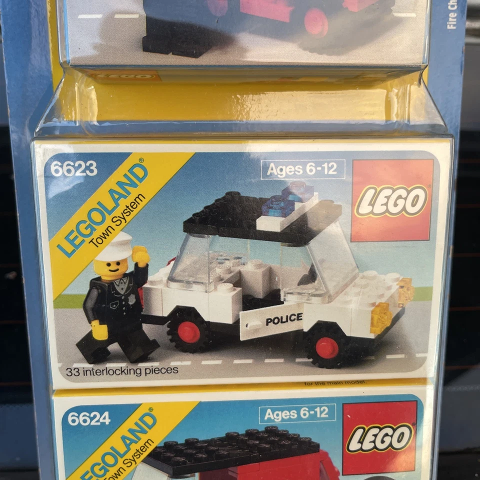 Difícil de encontrar Vintage 1983 LEGO LEGOLAND Town System Paquete de 3 6611 6623 6624 Sellado Nuevo RARO Foto 4 de 4