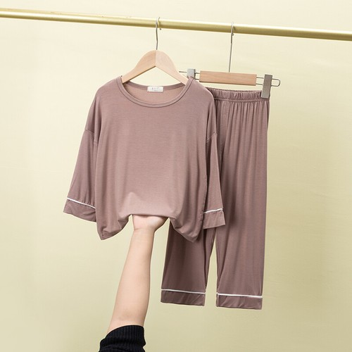 2pcs Unisex Kid Pyjama Set Top Pants Nightwear Loungewear Sleeping Casual Indoor - Picture 13 of 22