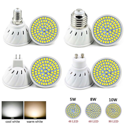 MR16 GU10 E27 E14 5W 8W 10W LED Bulb 220V Spots SMD COB Energy Saving Downlight - Picture 1 of 14