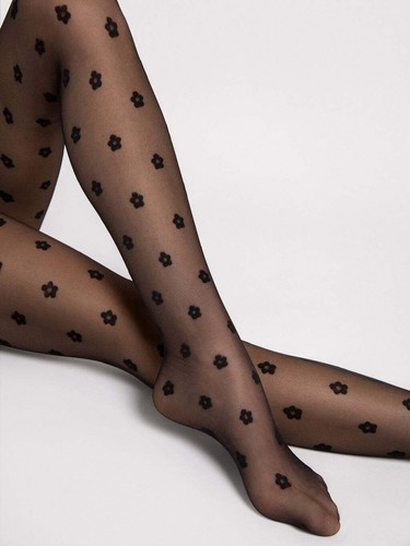 Fiore Spring Tights 20 Den – Floral Pattern with Matte Finish - Picture 3 of 14