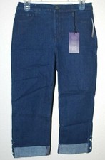NYDJ LIFT TUCK CROP JEANS IN BLUE Size 6P P4132M