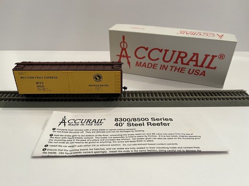 Accurail HO W.F.E.X. Refrigerador de acero 40' - #68632 - KADEES - RUEDAS DE METAL - NUEVO | Zustand: New