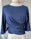Scanlan Theodore Blue Cotton Jersey tie waist Top Size S-M; Elbow length Sleeves