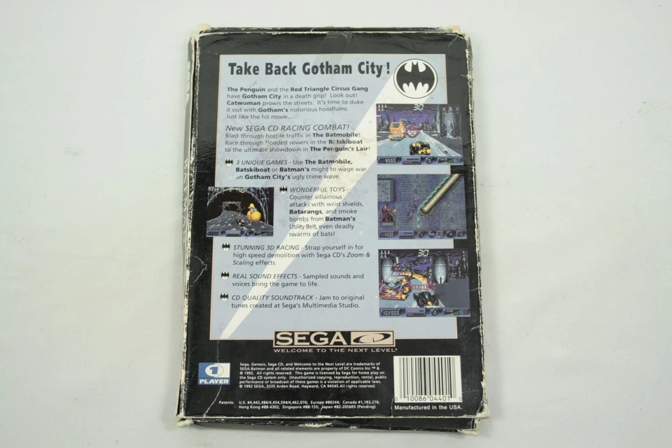 Batman Returns Sega CD 1993 KB Kay Bee Toys Display CIB Complete with Reg Card - Image 3 of 4