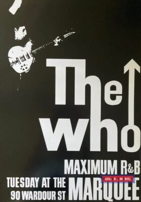 The Who Maximum R&B 大型ポスター B1相当 The Who Maximum R&B At The Marquee Club Vintage 24 x 34.5 Poster