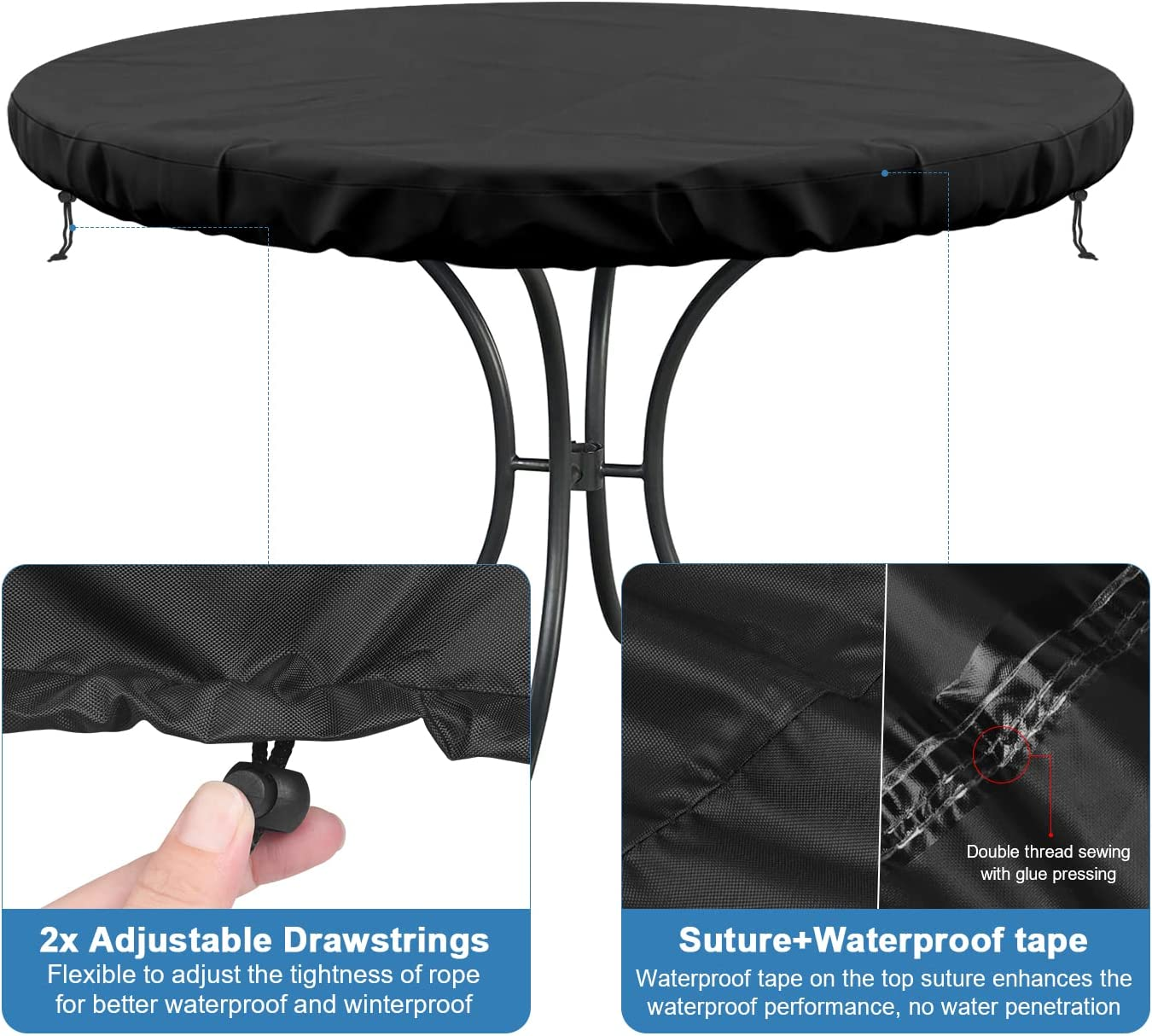Outdoor round Table Top Cover for Garden Furniture Waterproof Patio Table Cover eBay