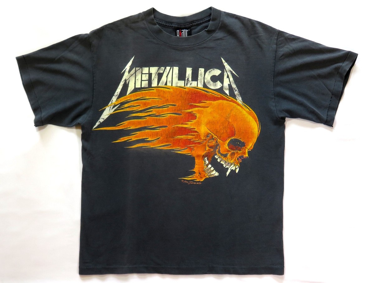 Metallica Vintage T Shirt 1994 Summer Tour Dates Pushead