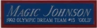 MAGIC JOHNSON LAKERS DREAM TEAM NAMEPLATE SIGNED-BASKETBALL-JERSEY-PHOTO-FLOOR