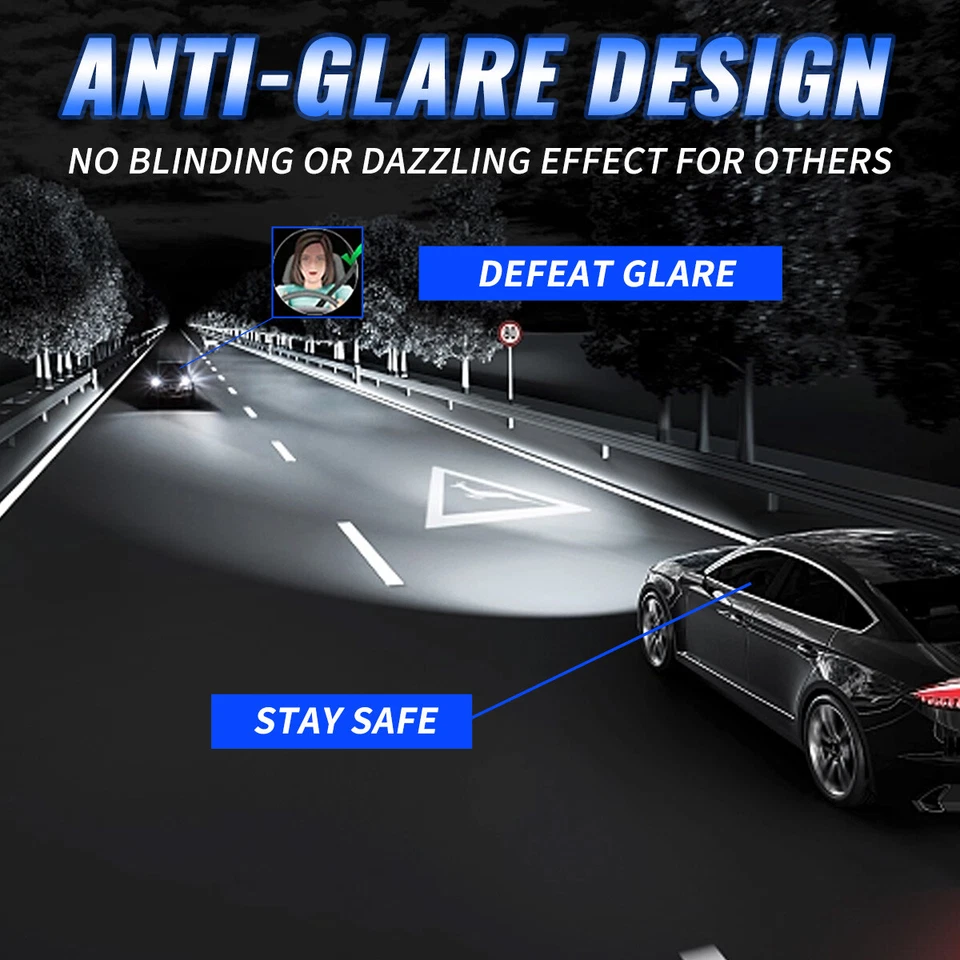 Para Chevrolet Córcega 1990-1996 Faro LED Blanco Bombillas de haz alto bajo Lámpara 4 piezas Foto 3 de 4