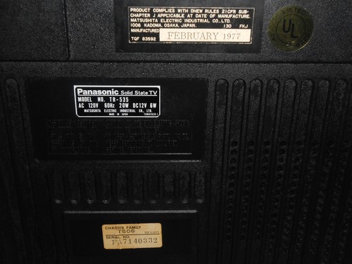 PANASONIC Black & White Portable 5" TV AM FM RADIO W/ DIGITAL CONVERTER! WORKS! - Picture 23 of 24